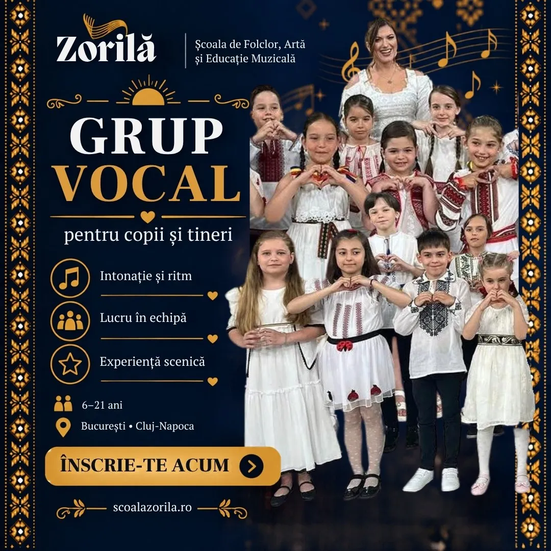 Grupul Vocal „Autentic Românesc”: înscrieri deschise la București și Cluj-Napoca